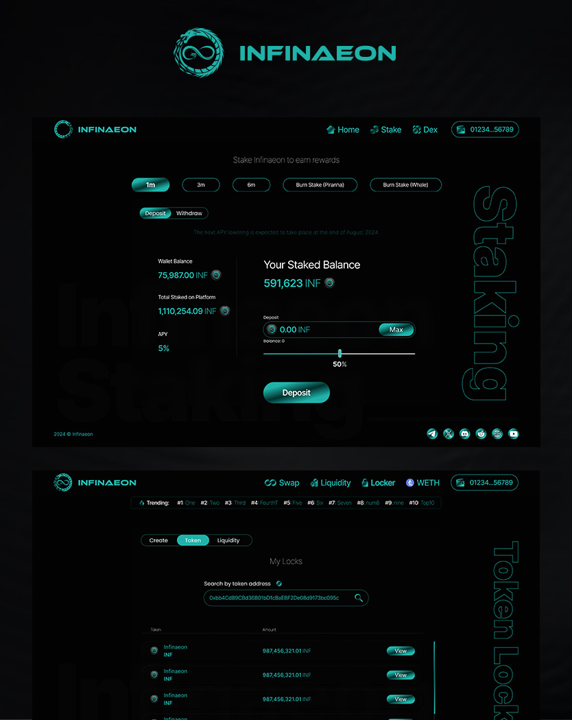 Infinaeon design by web3uiux